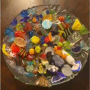 Candy galore Maurano and other glass blown candy and bowl